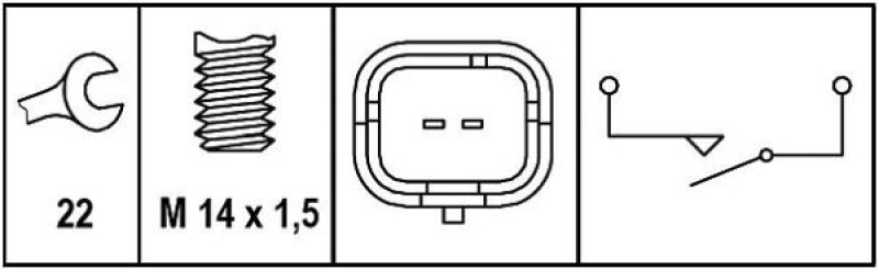 HELLA 6ZF 008 621-331 Schalter Rückfahrleuchte