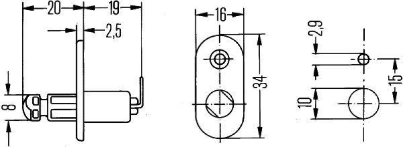 HELLA 6ZF 004 365-041 Schalter, Türkontakt 12V, geschraubt