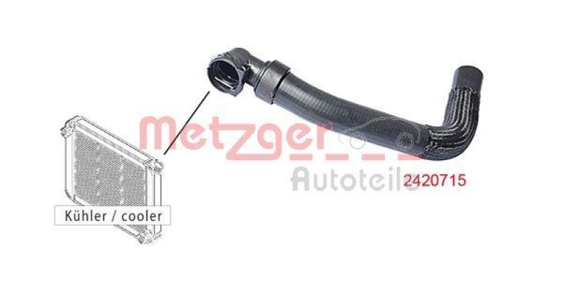 METZGER 2420715 Kühlerschlauch für FIAT