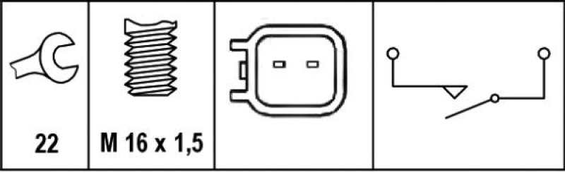 HELLA 6ZF 010 965-031 Schalter Rückfahrleuchte