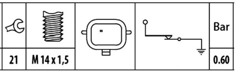 HELLA 6ZL 003 259-401 Öldruckschalter