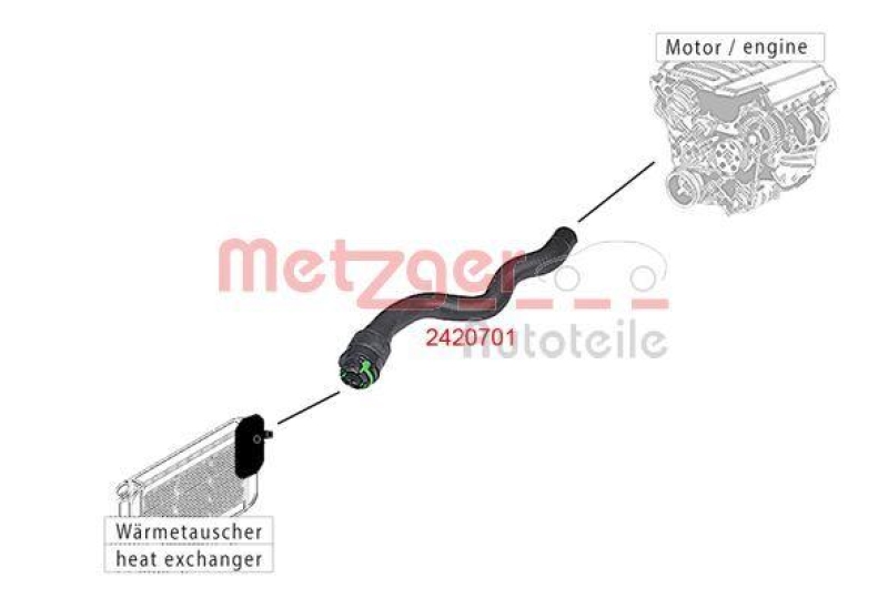 METZGER 2420701 Kühlerschlauch für OPEL