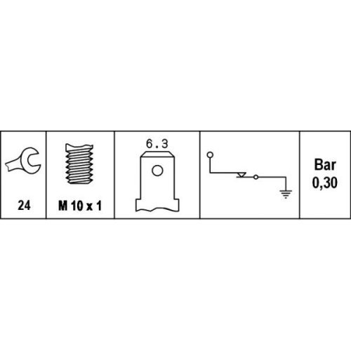 HELLA 6ZL 003 259-411 Öldruckschalter