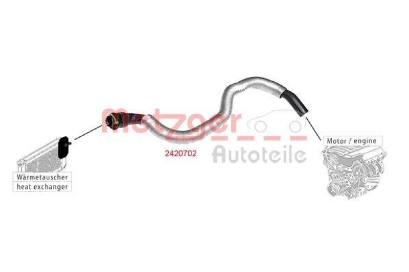 METZGER 2420702 Kühlerschlauch für OPEL