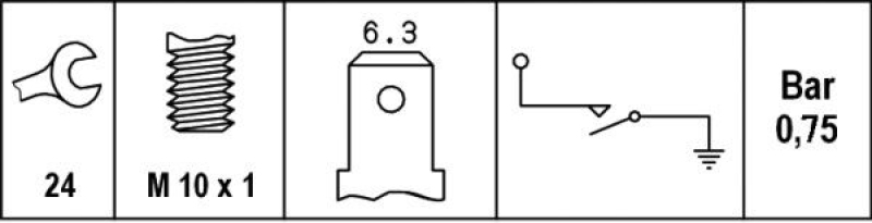 HELLA 6ZL 003 259-481 Öldruckschalter