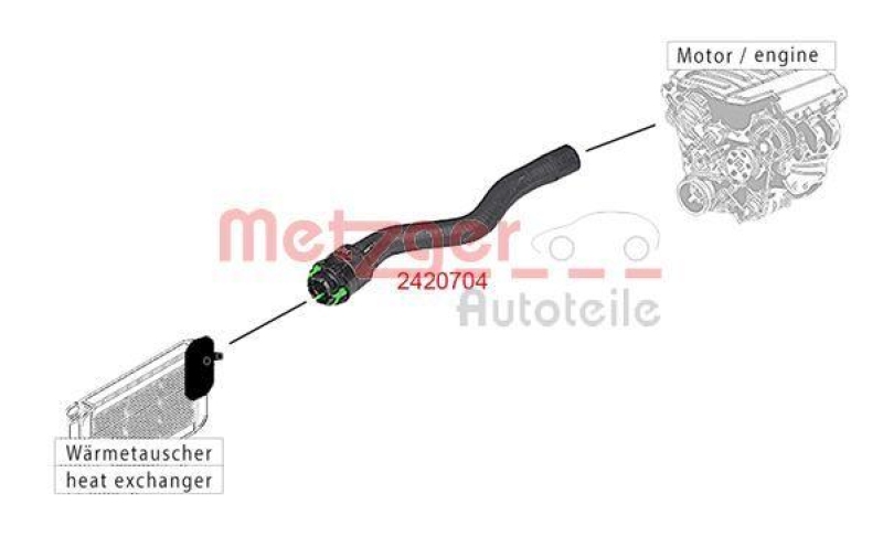 METZGER 2420704 Kühlerschlauch für OPEL