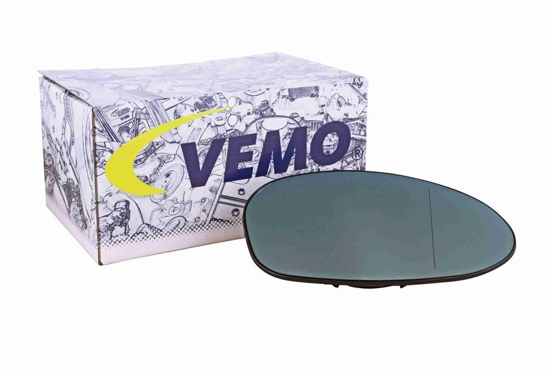 VEMO V20-69-0003 Spiegelglas, Außenspiegel Blau Getönt, Asphärisch für BMW