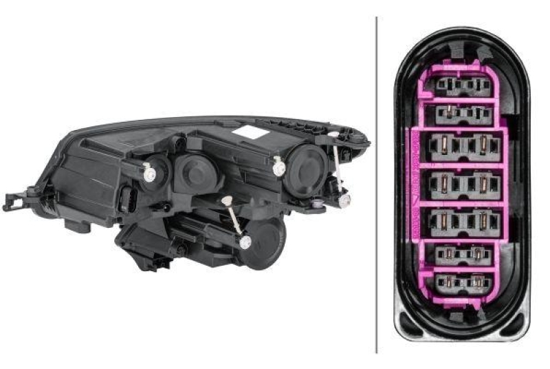 HELLA 1LF 012 669-121 Heckscheinwerfer rechts Halogen SKODA