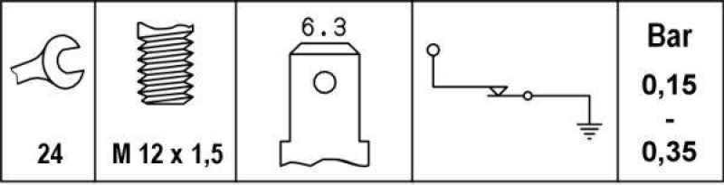 HELLA 6ZL 008 280-061 Öldruckschalter für SMART