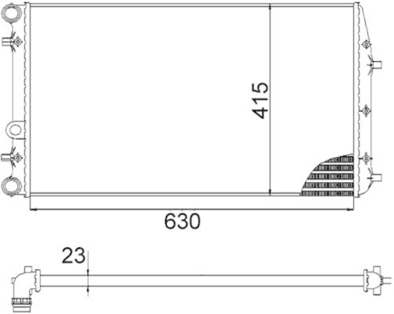 MAHLE CR 505 000P Kühler Motorkühlung