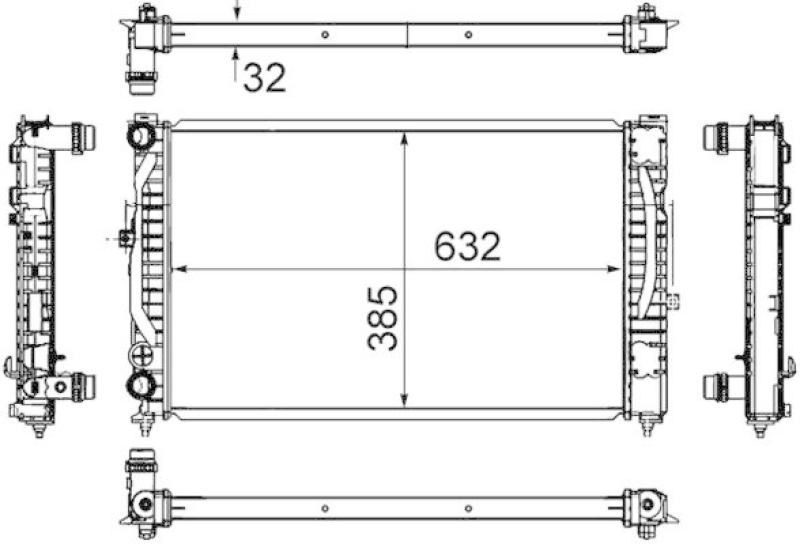 MAHLE CR 647 000S Kühler Motorkühlung