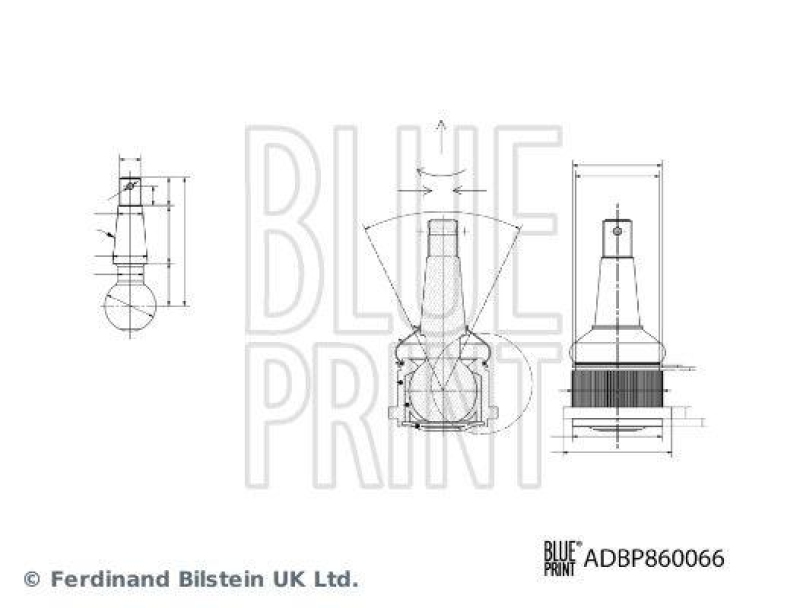 BLUE PRINT ADBP860066 Traggelenk mit Sicherungsring für NISSAN