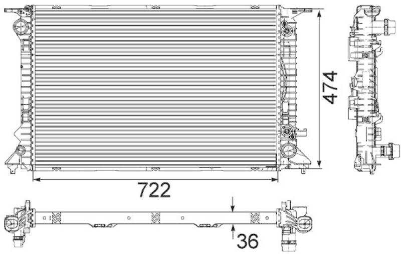 MAHLE CR 912 000P Kühler Motorkühlung