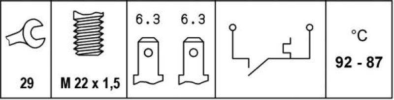 HELLA 6ZT 007 800-001 Temperaturschalter Kühlerlüfter