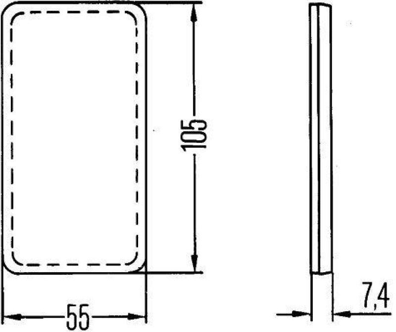 HELLA 8RB004713-001 Rückstrahler gelb