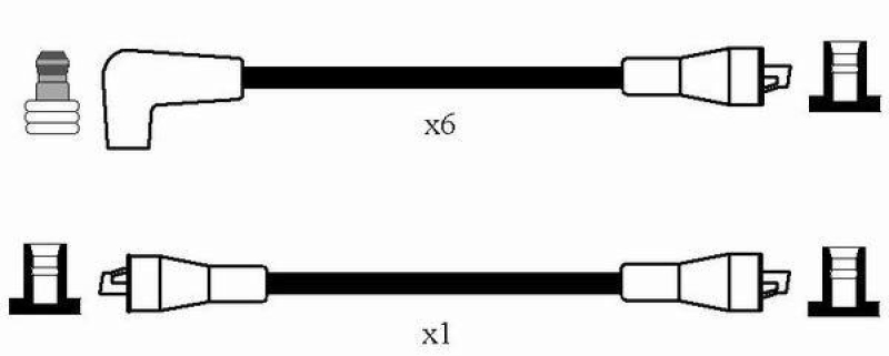 NGK 2475 Zündleitungssatz RC-JG1205 |Zündkabel