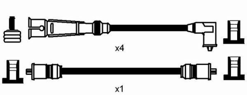 NGK 2565 Zündleitungssatz RC-VW1101 |Zündkabel