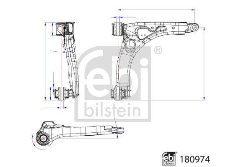 FEBI BILSTEIN 180974 Querlenker mit Lagern für VW-Audi