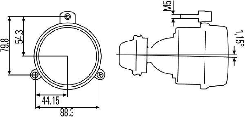 HELLA 1NL 007 186-047 Nebelscheinwerfer H3