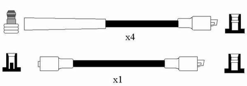 NGK 2590 Zündleitungssatz RC-OP1202 |Zündkabel