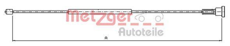 METZGER 11.5757 Seilzug, Feststellbremse für OPEL hinten rechts