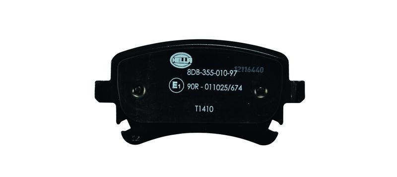 HELLA 8DB 355 010-971 Bremsbelagsatz, Scheibenbremsbelag für VW/AUDI