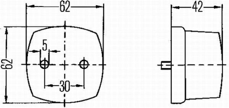 HELLA 2PF 004 081-007 Positionsleuchte Halogen