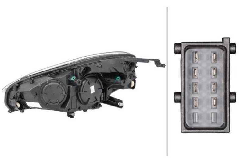 HELLA 1LH 354 811-041 Heckscheinwerfer rechts Halogen OPEL