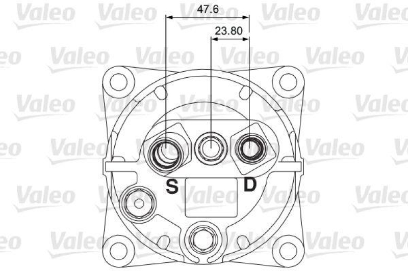 VALEO 700853 Univ. Kompr. TM13XS 2AG 12V B H ORG 3E