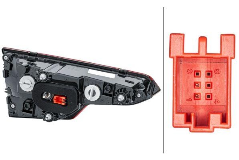 HELLA 2SA 012 249-081 Heckleuchte rechts Halogen AUDI