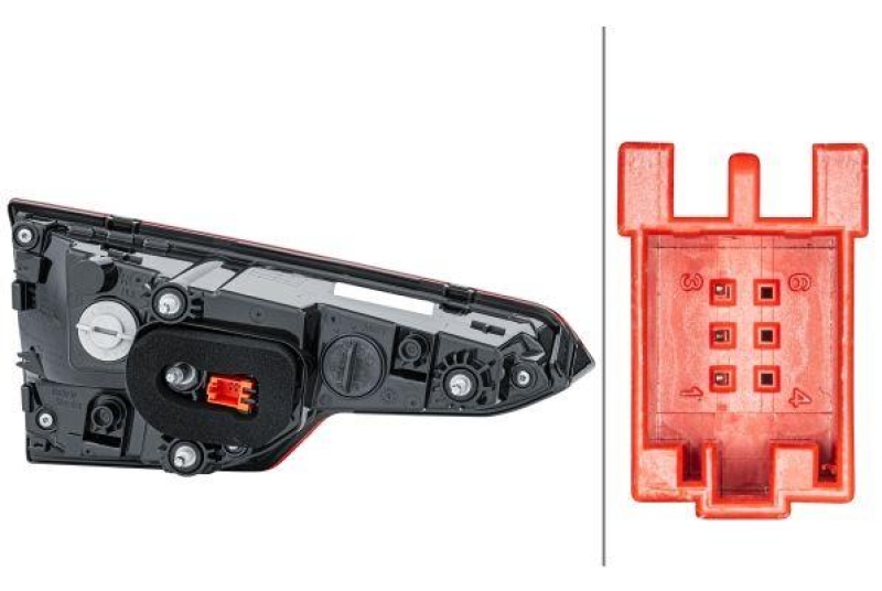 HELLA 2SA 012 249-101 Heckleuchte rechts Halogen AUDI