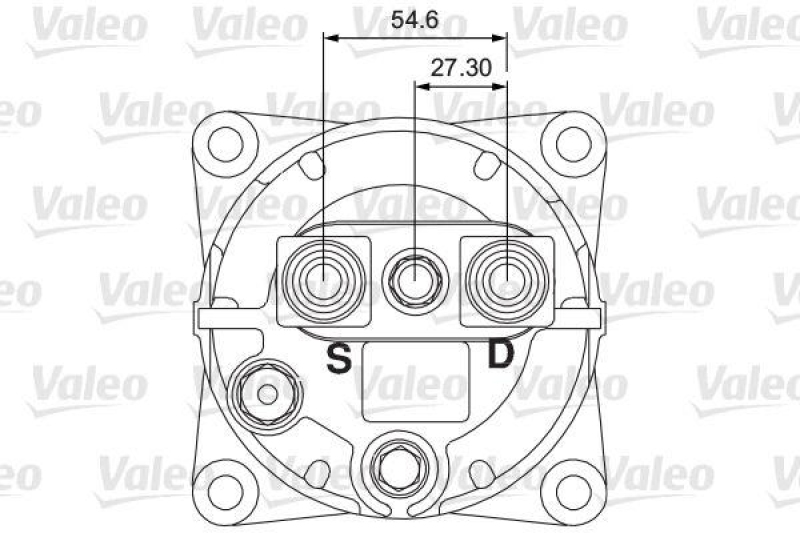 VALEO 700857 Univ. Kompr. TM13XS 2AG 12V B H 1X14 3E