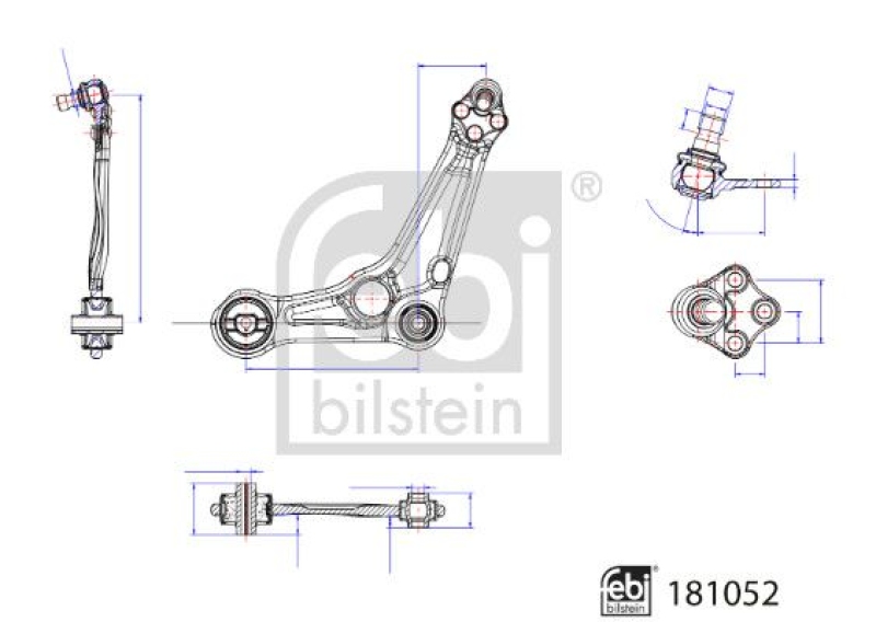 FEBI BILSTEIN 181052 Querlenker mit Lagern und Gelenk für Renault