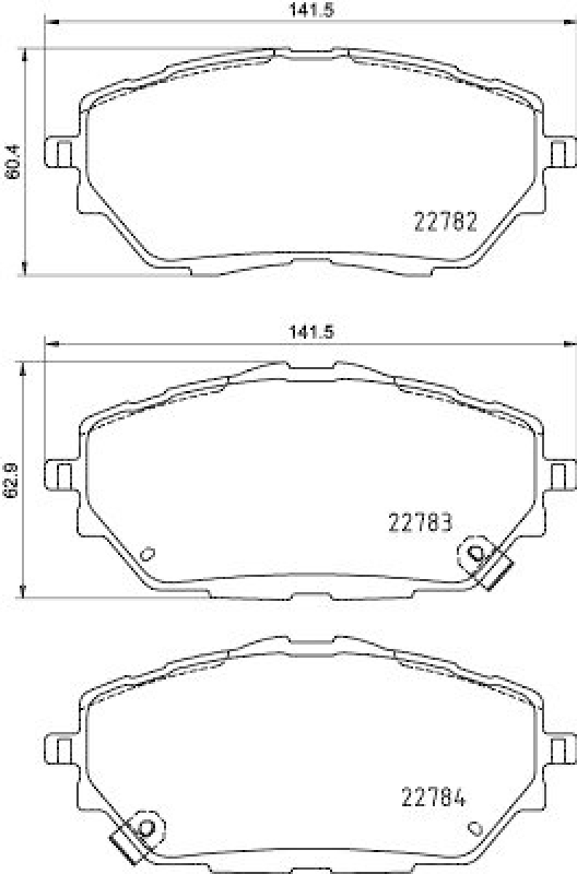 HELLA 8DB 355 037-761 Scheibenbremsbelagsatz