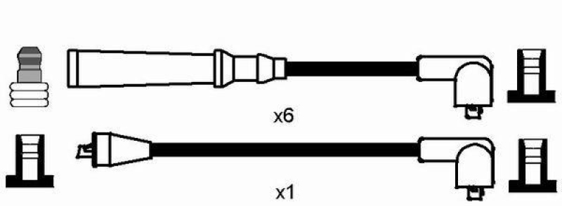 NGK 5401 Zündleitungssatz RC-RV1204 |Zündkabel