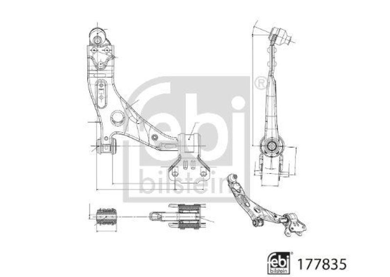 FEBI BILSTEIN 177835 Querlenker mit Lagern, Gelenk und einem Halter für Ford