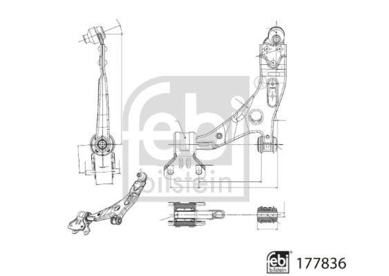 FEBI BILSTEIN 177836 Querlenker mit Lagern, Gelenk und einem Halter für Ford