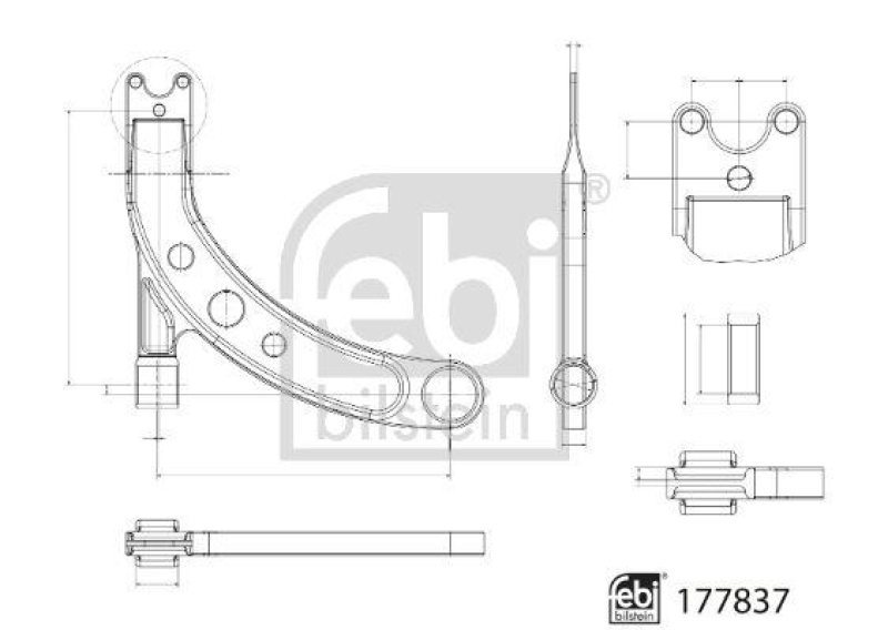 FEBI BILSTEIN 177837 Querlenker mit Lager und Gelenk für Fiat