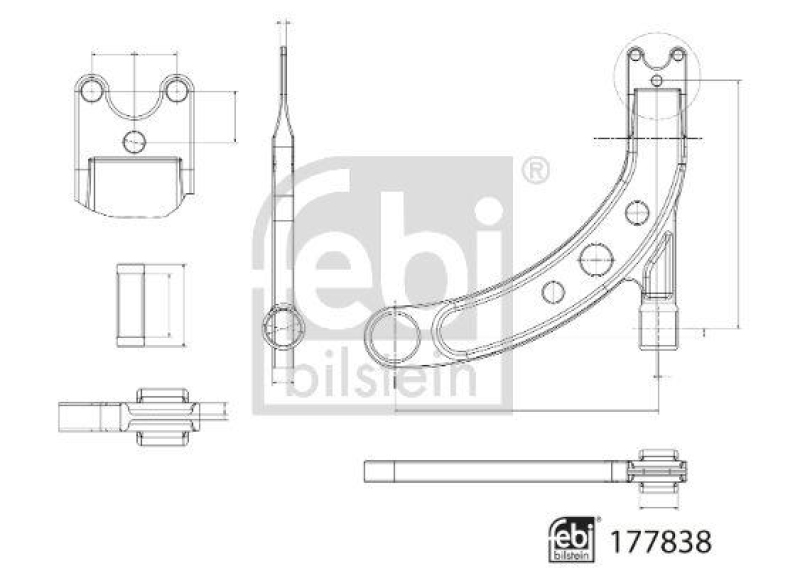 FEBI BILSTEIN 177838 Querlenker mit Lager und Gelenk für Fiat