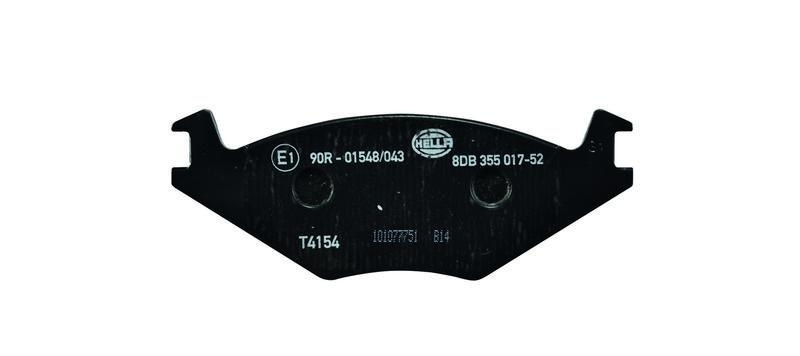 HELLA 8DB 355 017-521 Bremsbelagsatz, Scheibenbremsbelag für VW/SEAT