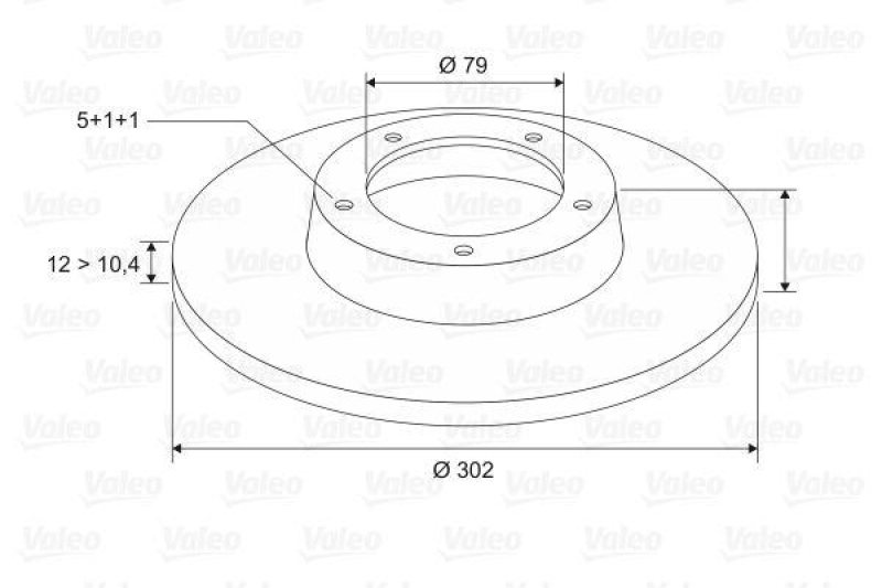 VALEO 186124 Bremsscheibe