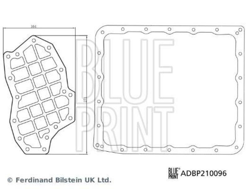 BLUE PRINT ADBP210096 Getriebeölfiltersatz für Automatikgetriebe, mit Ölwannendichtung für NISSAN