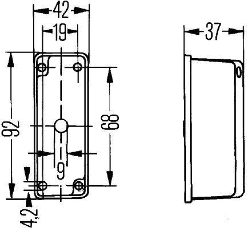 HELLA 2XS 005 020-002 Umrissleuchte Halogen