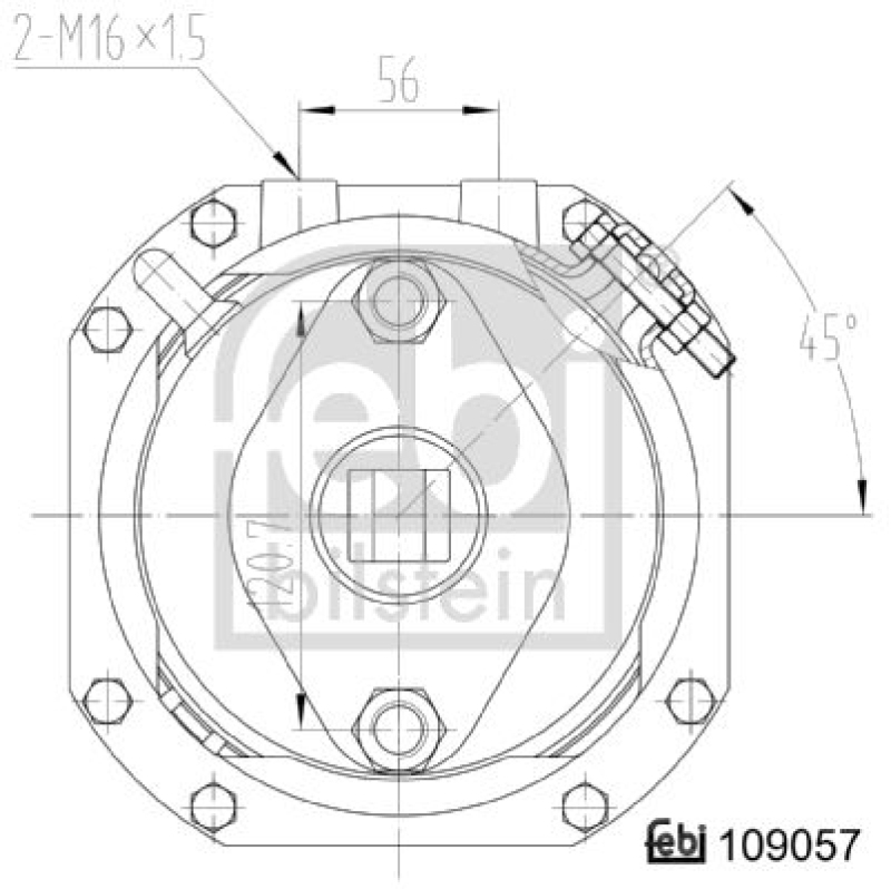 FEBI BILSTEIN 109057 Doppelmembranzylinder mit Anbaumaterial für Mercedes-Benz