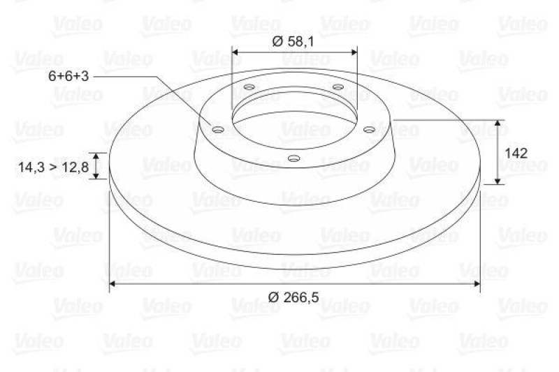 VALEO 186170 Bremsscheibe