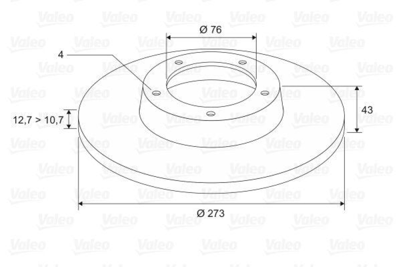 VALEO 186202 Bremsscheibe