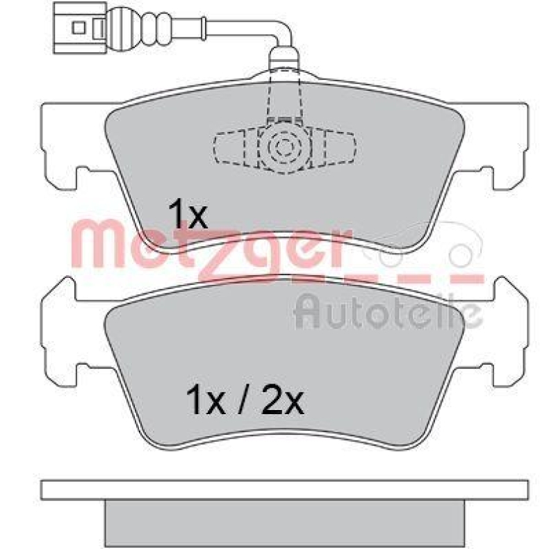 METZGER 1170560 Bremsbelagsatz, Scheibenbremse WVA 24 367