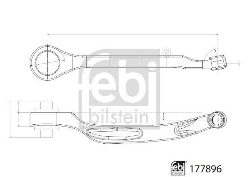 FEBI BILSTEIN 177896 Querlenker mit Lager, Gelenk und Sicherungsmutter (Zugstrebe) für Mercedes-Benz