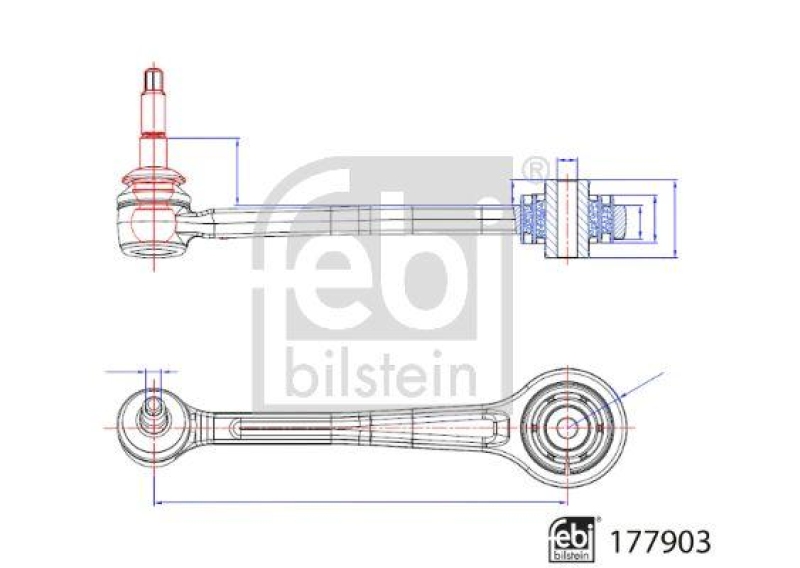 FEBI BILSTEIN 177903 Querlenker mit Lager, Gelenk und Sicherungsmutter für BMW