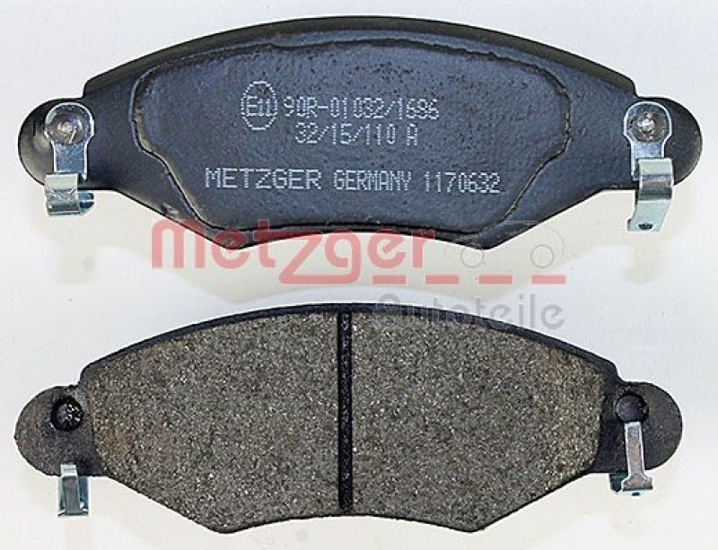 METZGER 1170632 Bremsbelagsatz, Scheibenbremse WVA 23 340